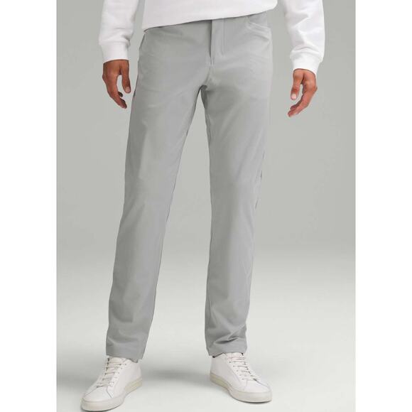 Lululemon Mens ABC Classic Fit Warpstreme Silver Gray Pants 28 Travel Comfort - Picture 1 of 13